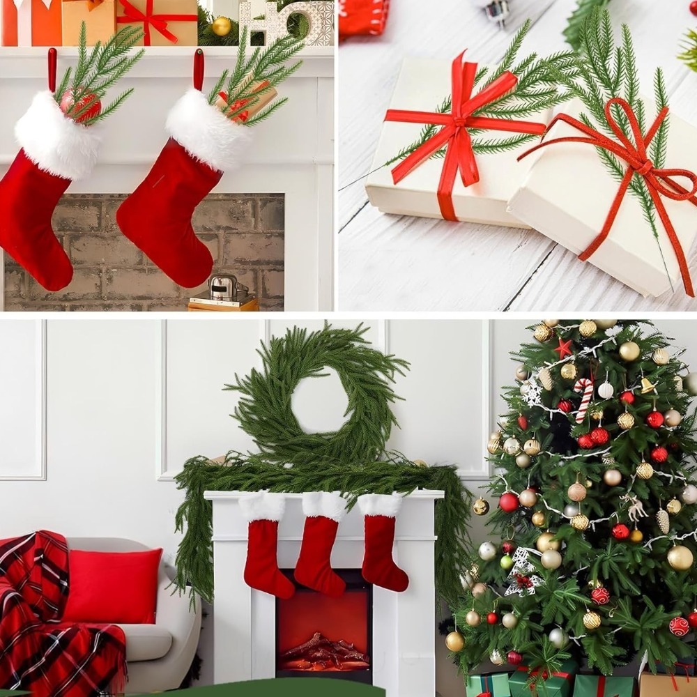 Christmas Wreath Fake - 10 قطعة عيد الميلاد الاصطناعي نورفولك