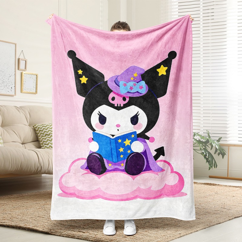 Christmas Throw Blanket - بطانية سانريو كورومي السحرية بتصميم ساحرة،