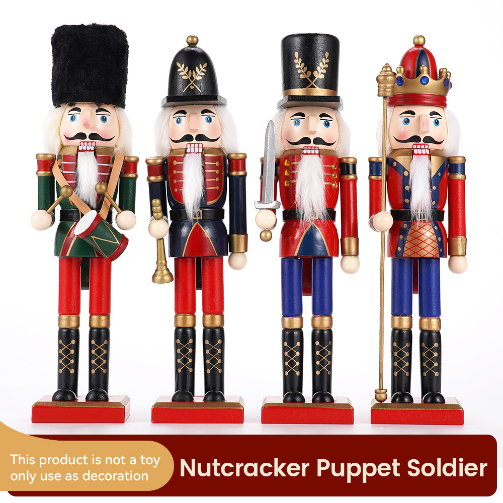 Nutcracker Figurine - 30 سنتيمتر كسارة البندق الخشبية زخرفة
