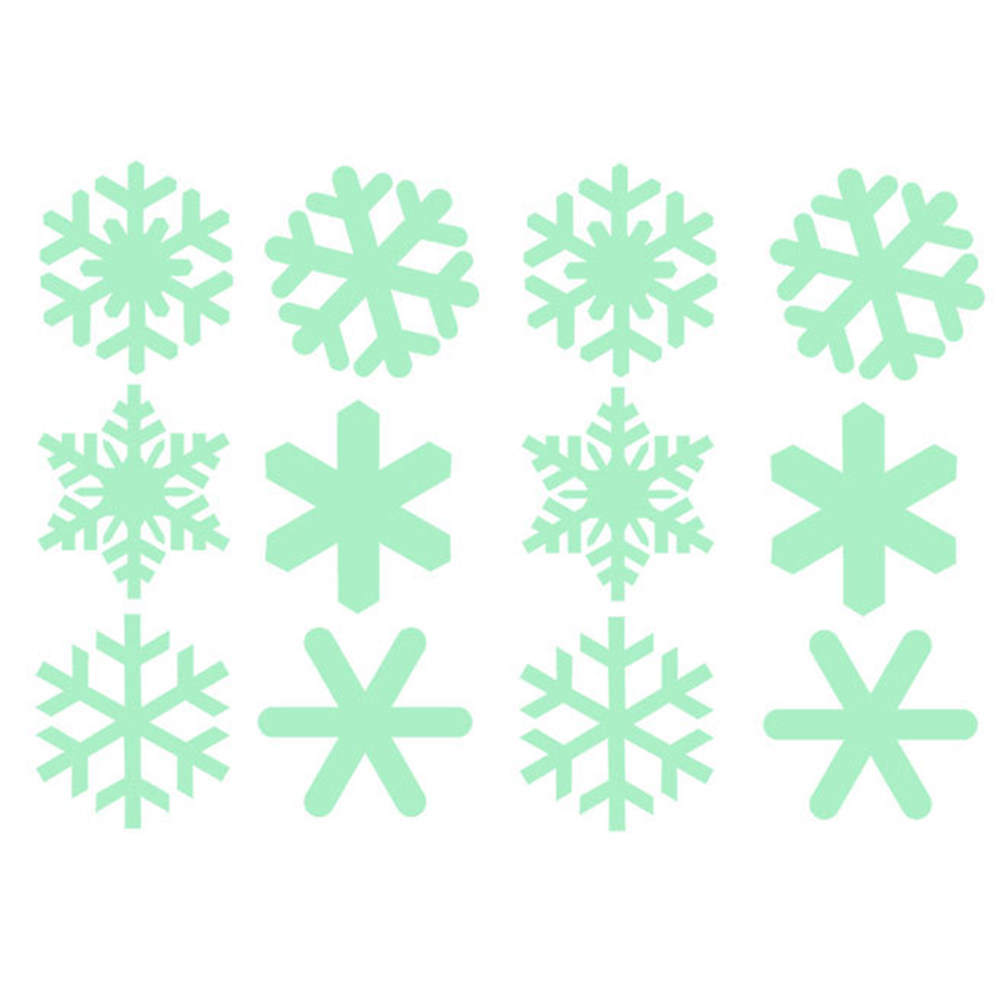 Snowflake Window Decal - مجموعة واحدة من ملصقات الحائط المضيئة