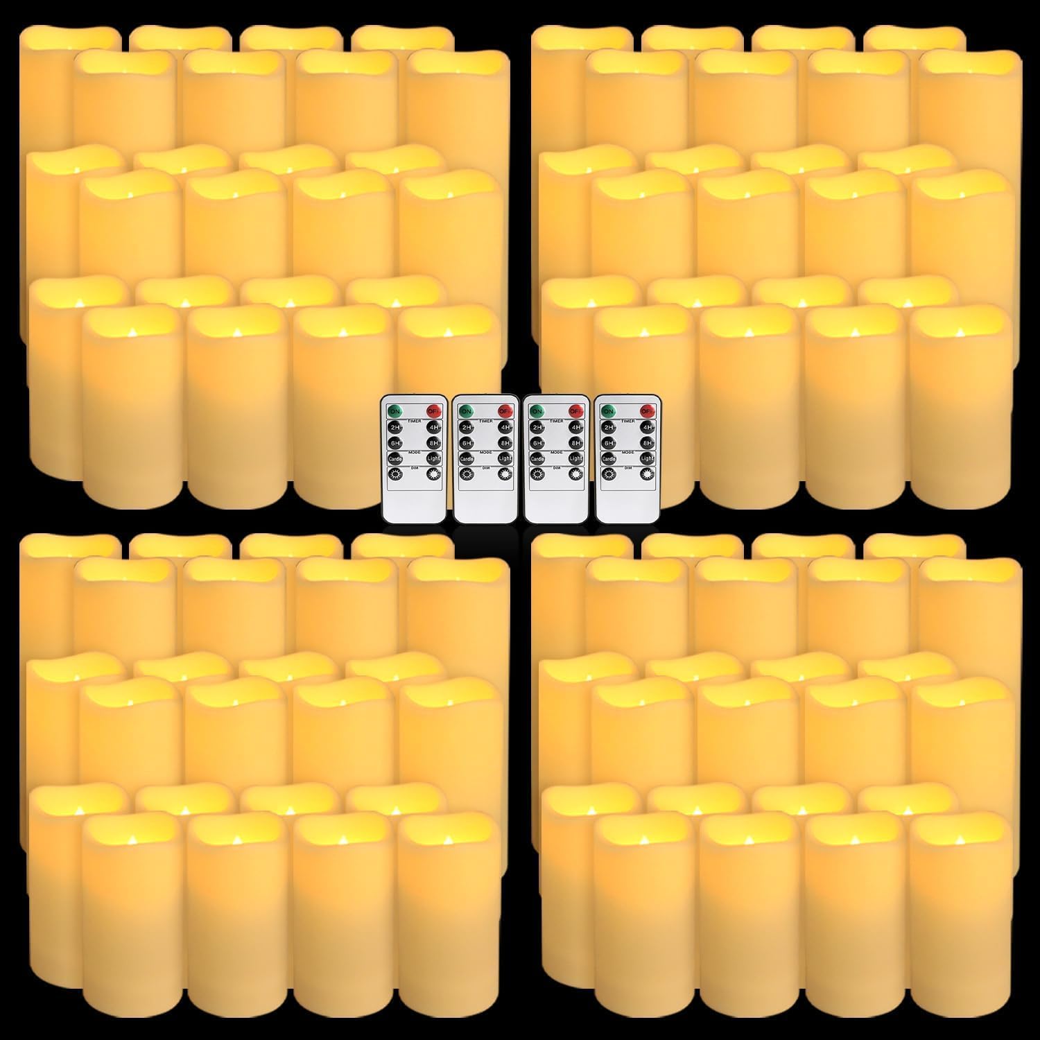 Holiday Candle Set - مجموعة من 96 شمعة خارجية مقاومة