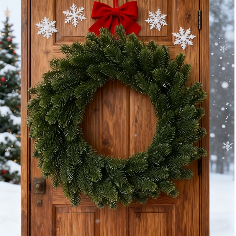 1 قطعة إكليل عيد الميلاد الاصط - مراجعة Christmas Wreath Fake وسعره