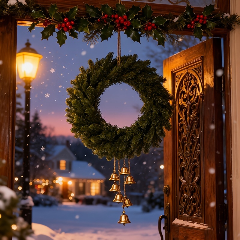 1 قطعة إكليل عيد الميلاد الاصط - مراجعة Christmas Wreath Fake وسعره