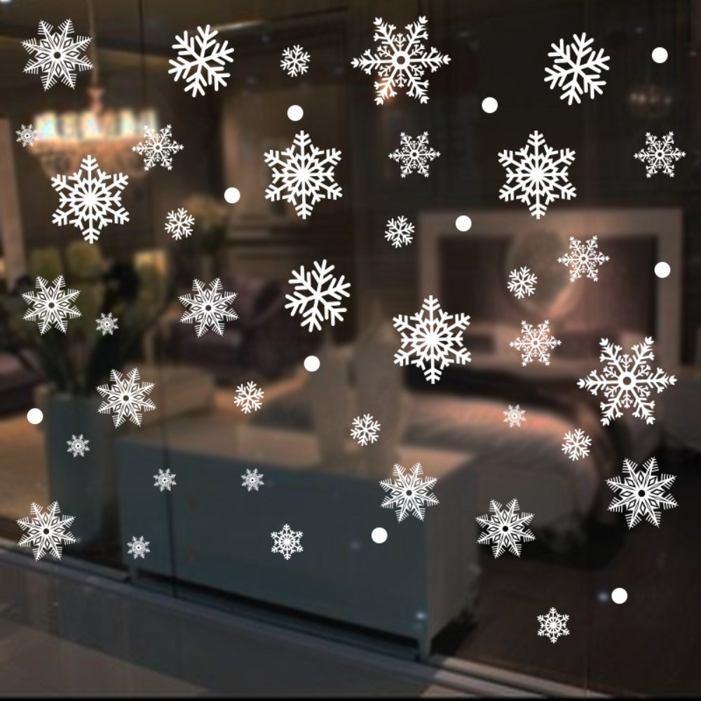 30 قطعة ملصقات ندف الثلج الكهر - مراجعة Snowflake Window Decal وسعره