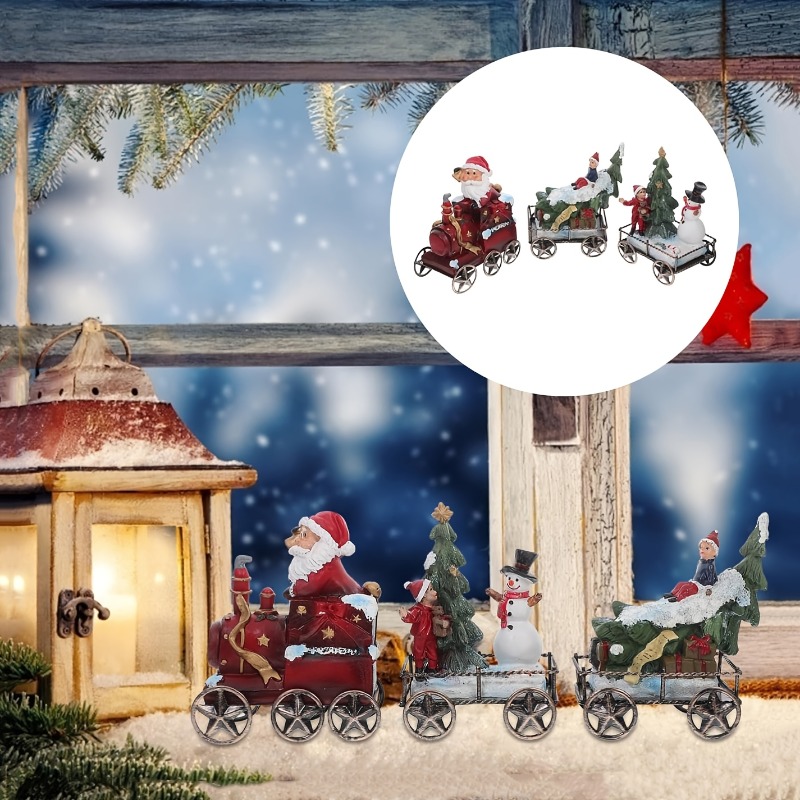 3 قطعة مجموعة قطار عيد الميلاد - مراجعة Nutcracker Figurine وسعره