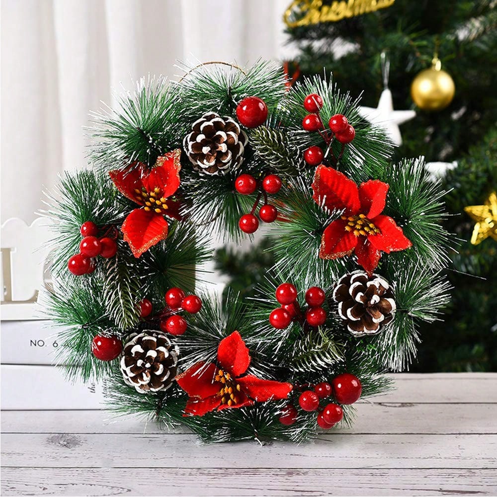 إكليل عيد الميلاد للباب الأمام - مراجعة Christmas Wreath Fake وسعره