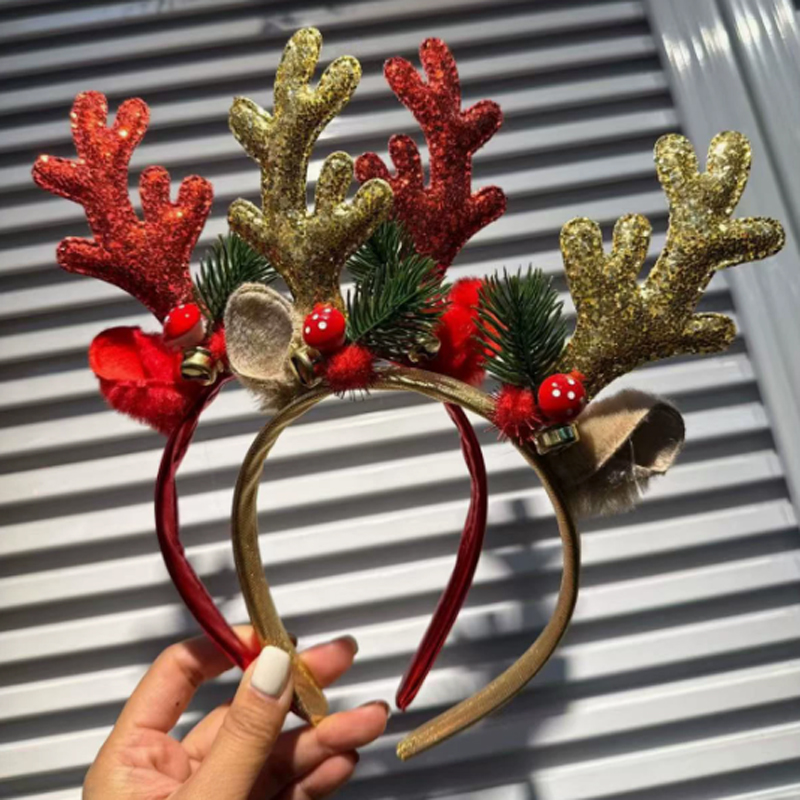 عصابة رأس بقرون الغزال اللامعة - مراجعة Reindeer Antlers Headband وسعره