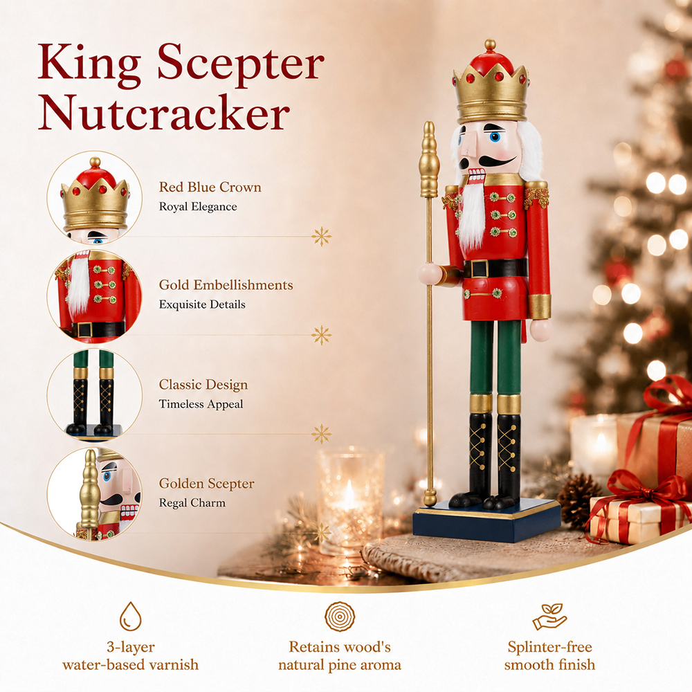 عيد الميلاد كسارة البندق الديك - مراجعة Nutcracker Figurine وسعره