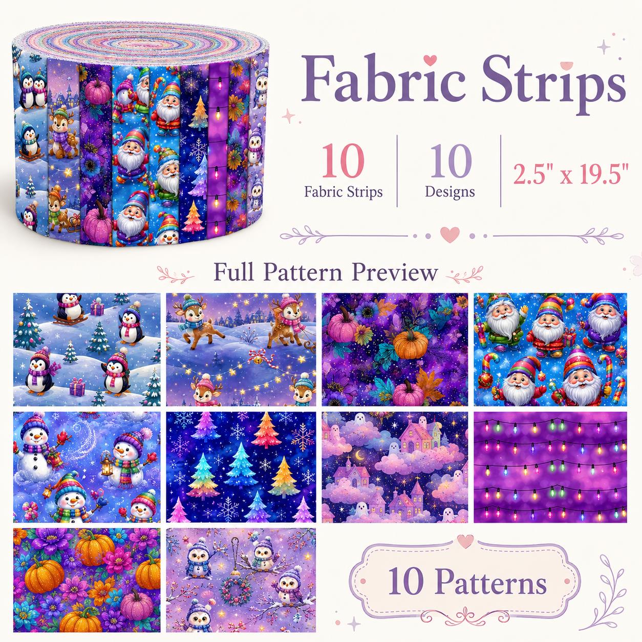 10 قطع من شرائح قماش جيلي رول  - مراجعة Christmas Table Runner وسعره