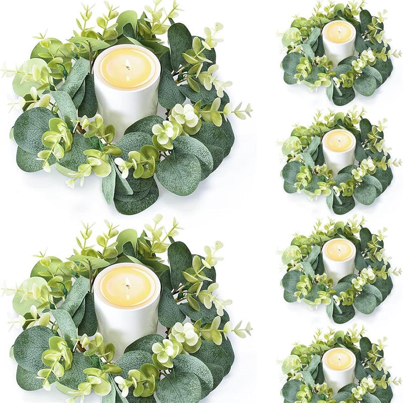 إكليل الأوكالبتوس حامل شموع عي - مراجعة Christmas Wreath Fake وسعره
