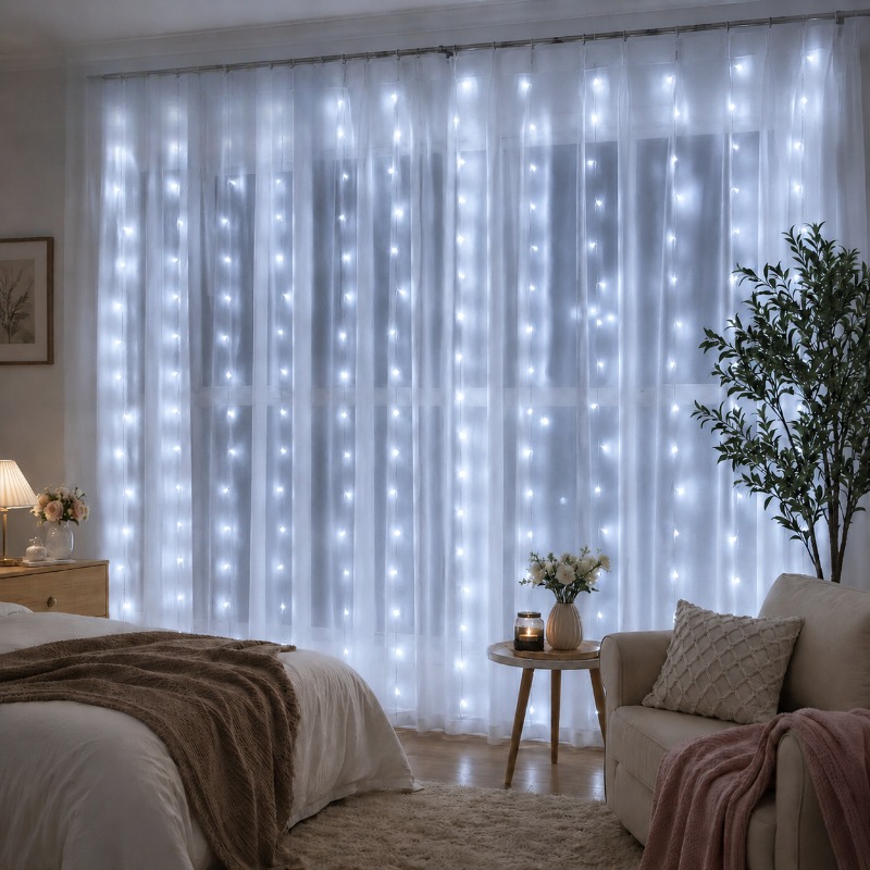 أضواء ستائر LED بطول 3/4/6 متر - مراجعة Led Fairy String Lights وسعره