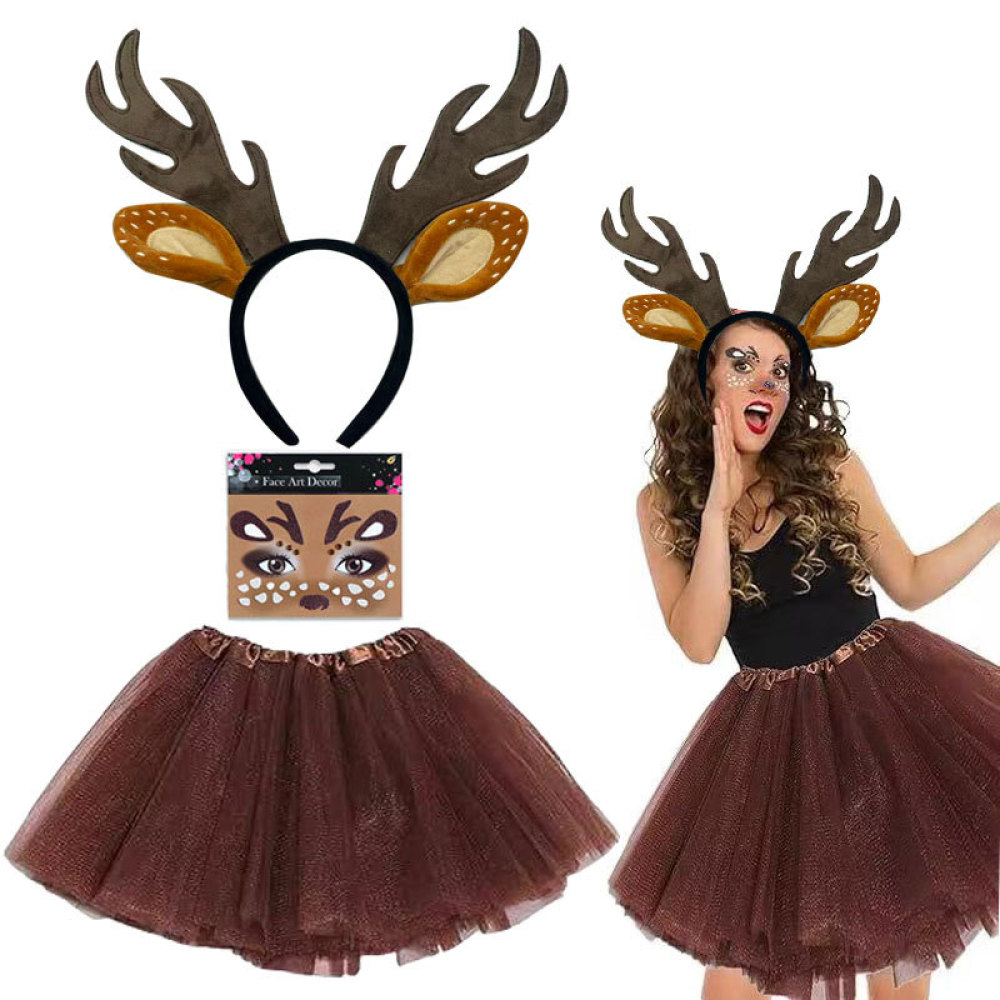 طوق رأس بقرون الرنة لعيد الميل - مراجعة Reindeer Antlers Headband وسعره