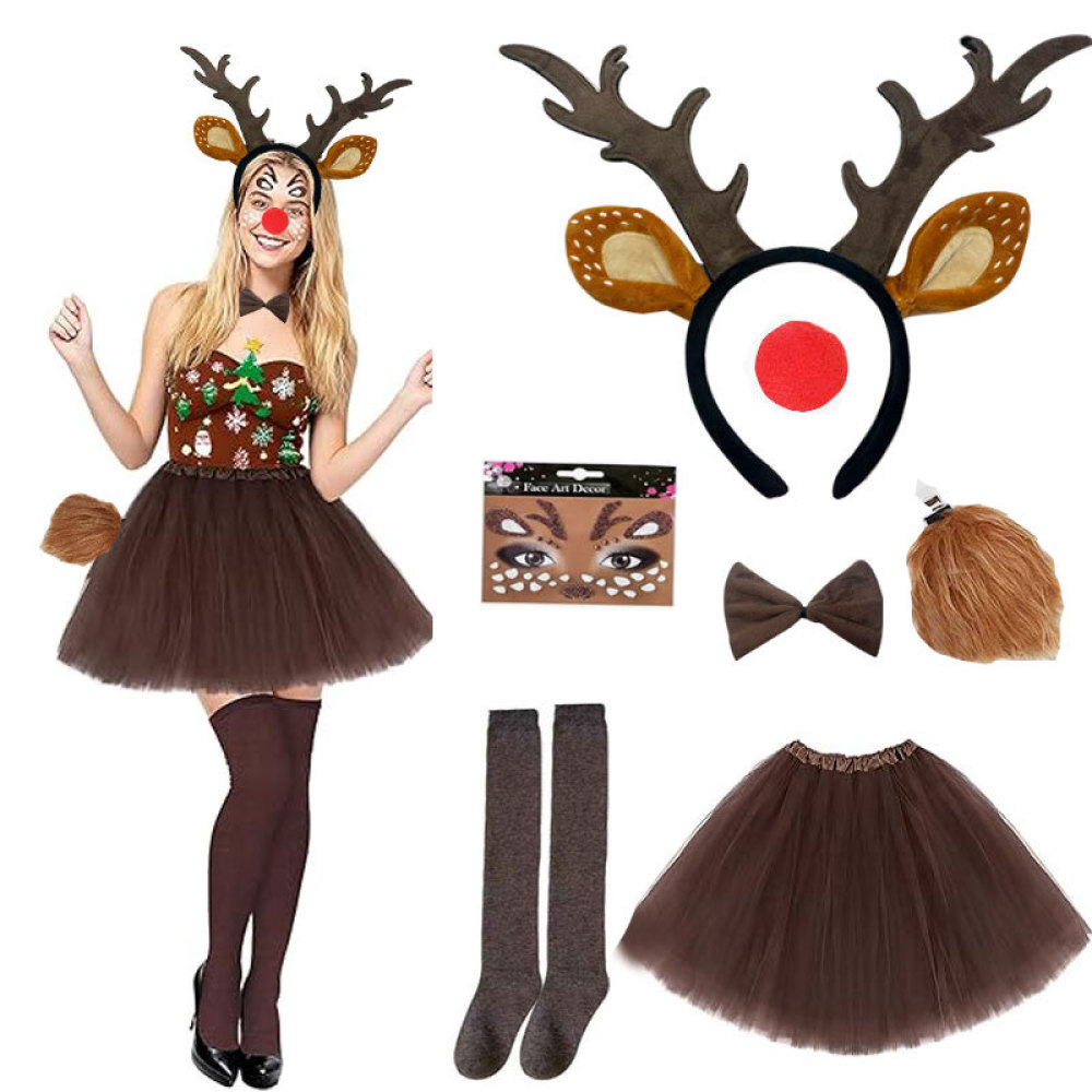 طوق رأس بقرون الرنة لعيد الميل - مراجعة Reindeer Antlers Headband وسعره