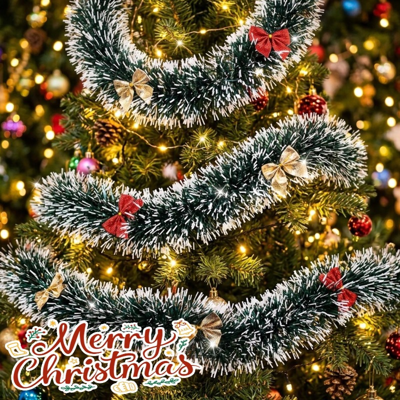 زينة عيد الميلاد من التينسل بط - مراجعة Tinsel Garland Decoration وسعره