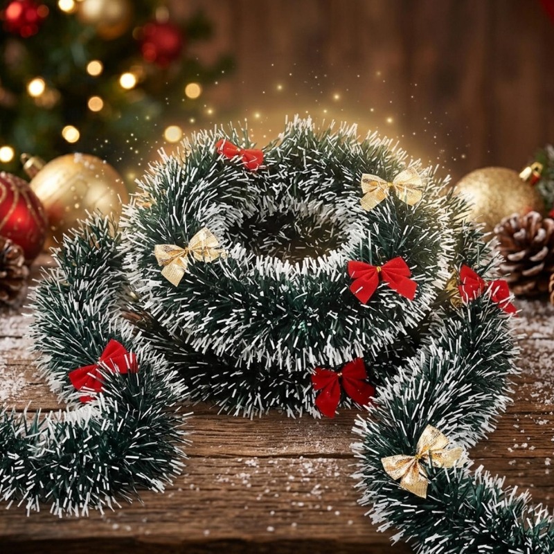 زينة عيد الميلاد من التينسل بط - مراجعة Tinsel Garland Decoration وسعره
