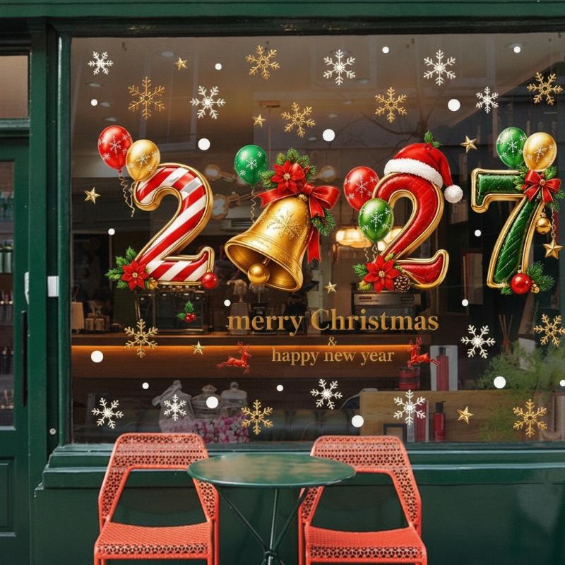 ملصقات نوافذ ثابتة لعيد الميلا - مراجعة Snowflake Window Decal وسعره