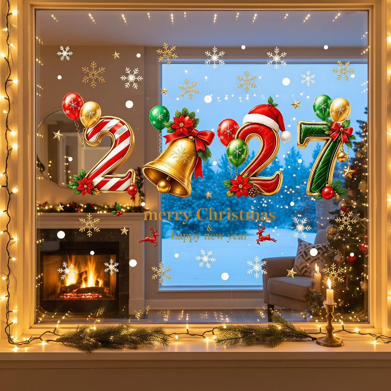 ملصقات نوافذ ثابتة لعيد الميلا - مراجعة Snowflake Window Decal وسعره