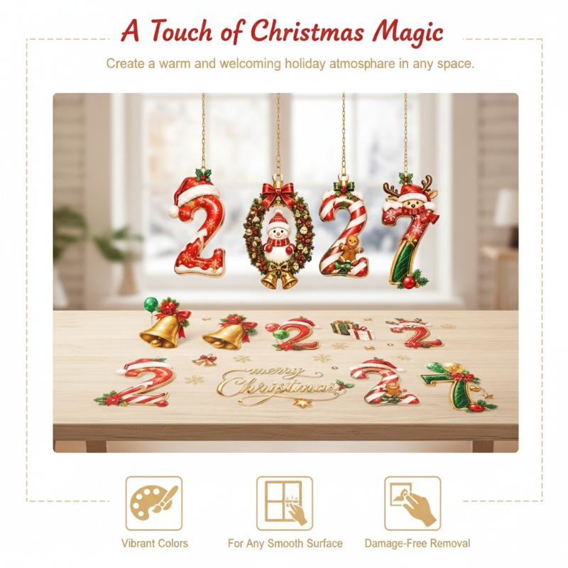 ملصقات نوافذ ثابتة لعيد الميلا - مراجعة Snowflake Window Decal وسعره