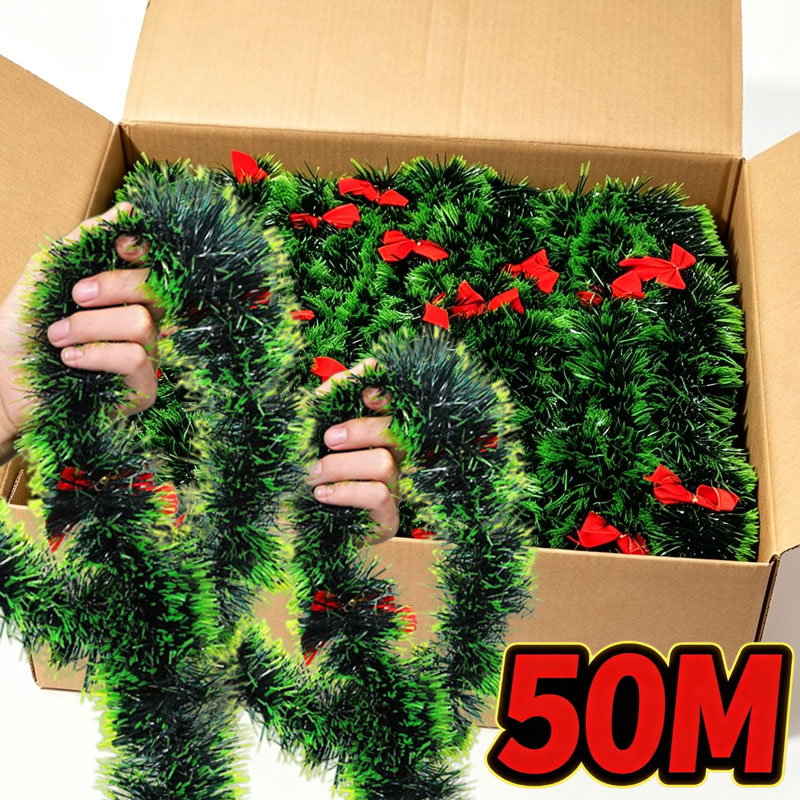 زينة عيد الميلاد من الشريط الأ - مراجعة Tinsel Garland Decoration وسعره