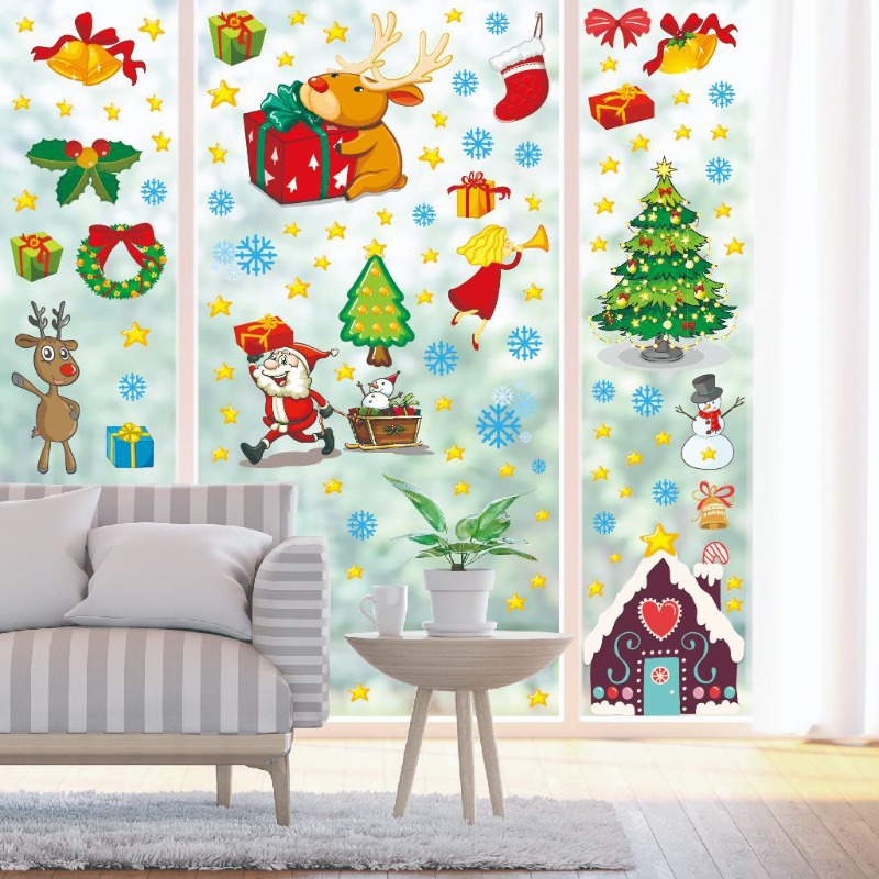 4 قطعة PVC عيد الميلاد ندفة ال - مراجعة Snowflake Window Decal وسعره