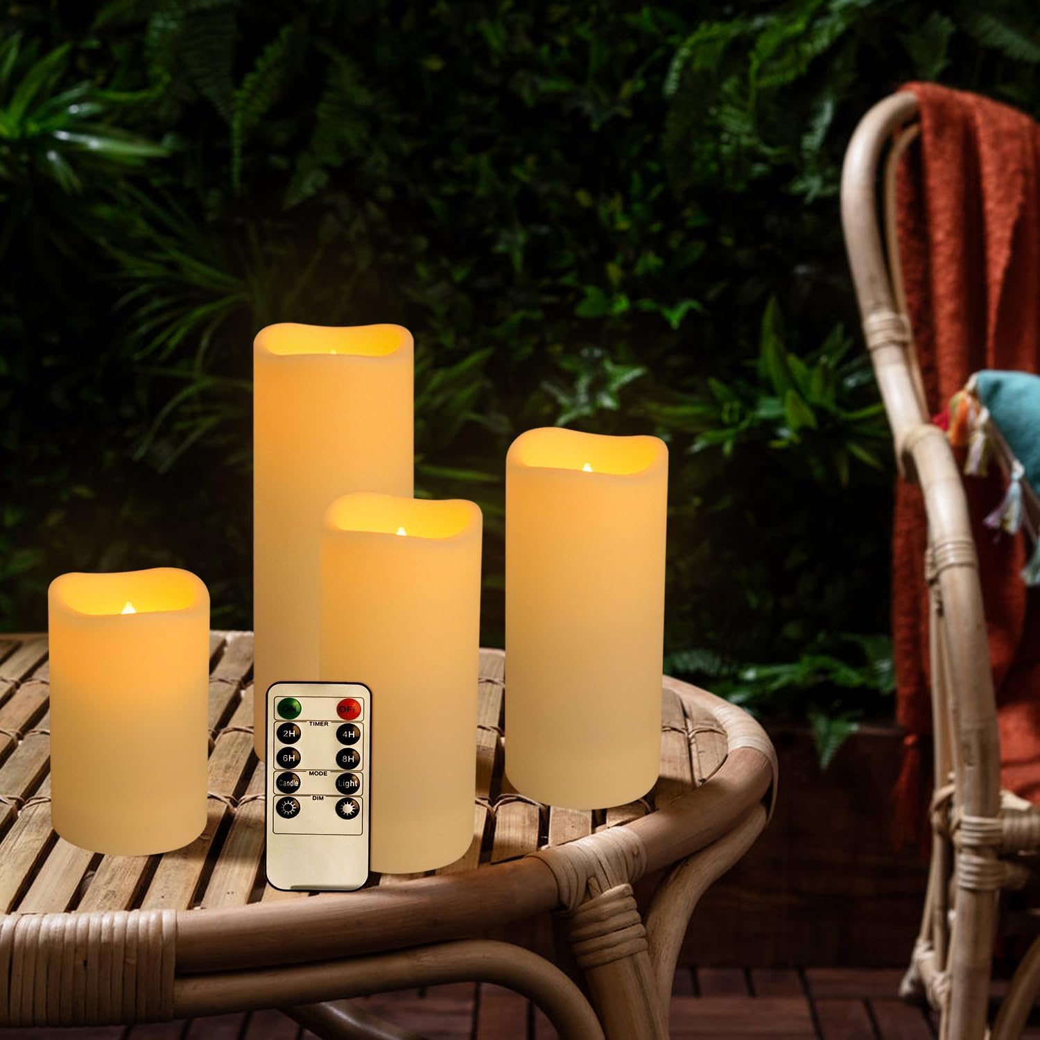 مجموعة من 96 شمعة خارجية مقاوم - مراجعة Holiday Candle Set وسعره