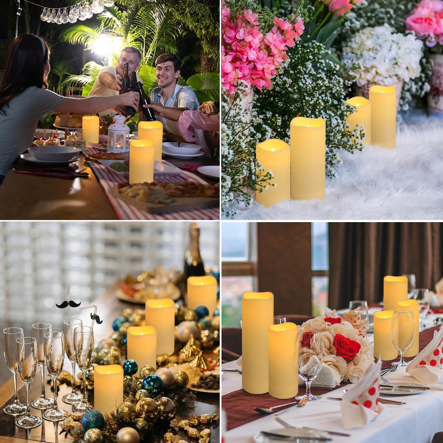 مجموعة من 96 شمعة خارجية مقاوم - مراجعة Holiday Candle Set وسعره